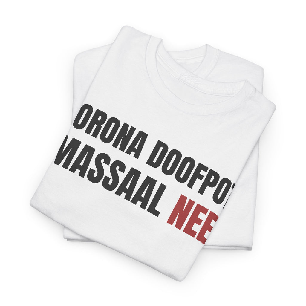 “Corona doofpot, Massaal NEE"